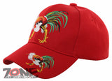 NEW! COCK FIGHT SHADOW BALL CAP HAT A1 RED