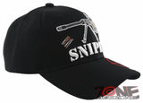 NEW! SNIPER ONE SHOT ONE KILL SCOPE BASEBALL CAP HAT BLACK