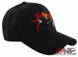 NEW! DOBLE COCK FIGHT COCK BALL CAP HAT BLACK
