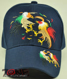 NEW! COCK FIGHT DOBLE COCK CAP HAT NAVY