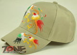 NEW! COCK FIGHT DOBLE COCK CAP HAT TAN