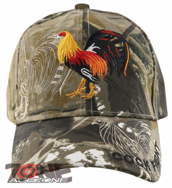 NEW! BIG COCK FIGHT SHADOW CAP HAT FOREST CAMO
