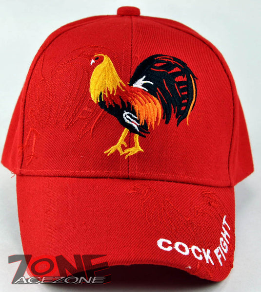 NEW! BIG COCK FIGHT SHADOW CAP HAT B1 RED