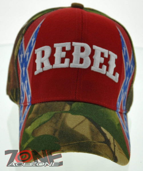 NEW! REBEL PRIDE SIDE FRAG CAP HAT RED CAMO