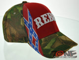 NEW! REBEL PRIDE SIDE FRAG CAP HAT RED CAMO