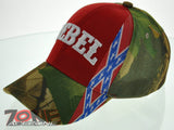 NEW! REBEL PRIDE SIDE FRAG CAP HAT RED CAMO