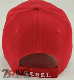 NEW! REBEL PRIDE SIDE FLAME CAP HAT RED