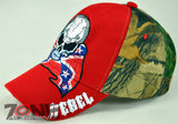 NEW! REBEL PRIDE SKULL CAP HAT RED CAMO