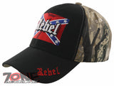 NEW! REBEL PRIDE FRAG BALL CAP HAT CAMO BLACK