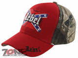 NEW! REBEL PRIDE FRAG BALL CAP HAT CAMO RED
