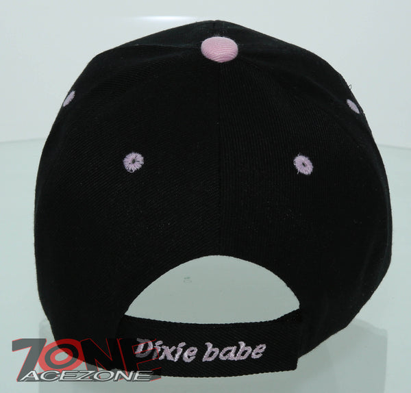NEW! REBEL PRIDE HEART DIXIE BABE CAP HAT BLACK –