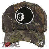 NEW! EIGHT 8 BALL CAP HAT FOREST CAMO