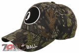 NEW! EIGHT 8 BALL CAP HAT FOREST CAMO