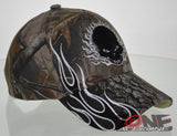 WHOLESALE NEW! SIDE FLAME SKULL CAP HAT D CAMO
