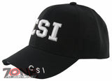 NEW! CSI C.S.I. CRIME SCENE INVESTIGATION BASEBALL CAP HAT BLACK