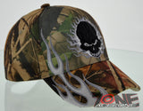 WHOLESALE NEW! SIDE WHITE FLAME SKULL CAP HAT CAMO
