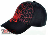 NEW! SPIDER SKULL CAP HAT BLACK