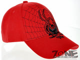 NEW! SPIDER SKULL CAP HAT RED