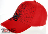 NEW! SPIDER SKULL CAP HAT RED