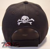 WHOLESALE NEW! PIRATE SKULL CAP HAT BLACK