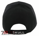 NEW! SIDE FLAME SKULL FLAME CAP HAT BLACK