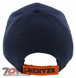 NEW! DENVER COLORADO CO STATE USA BASEBALL CAP HAT NAVY