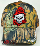 NEW! HOODED SKULL BASEBALL CAP HAT CAMO