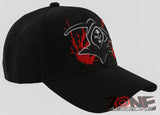 NEW! GRIM REAPER DEATH SKULL BALL CAP HAT BLACK