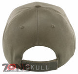 NEW! GRIM REAPER DEATH SKULL BALL CAP HAT TAN