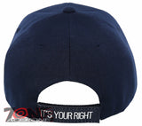NEW! STICK TO YOUR GUNS AMERICA IT'S YOUR RIGHT FLAG CAP HAT NAVY