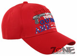 NEW! STICK TO YOUR GUNS AMERICA IT'S YOUR RIGHT FLAG CAP HAT RED
