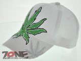 NEW! BIG MARIGUANA POT CAP HAT WHITE