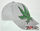 NEW! BIG MARIGUANA POT CAP HAT WHITE