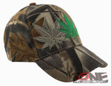 NEW! MARIJUANA WEED LEAF CANNABIS POT BALL CAP HAT FOREST CAMO
