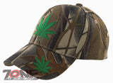 NEW! MARIJUANA WEED LEAF CANNABIS POT BALL CAP HAT FOREST CAMO