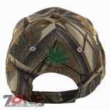 NEW! MARIJUANA WEED LEAF CANNABIS POT BALL CAP HAT FOREST CAMO