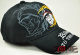NEW! MOTO CHOPPERS BIKER TO THE BONE SKULL FLAME CAP HAT BLACK