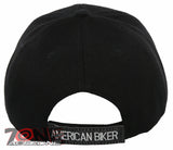 NEW! AMERICAN BIKER FLAG MOTO CHOPPERS ENGINE FLAME CAP HAT BLACK
