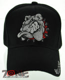 NEW! BULLDOG GLITTER CAP HAT BLACK