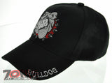 NEW! BULLDOG GLITTER CAP HAT BLACK