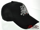 NEW! BULLDOG GLITTER CAP HAT BLACK
