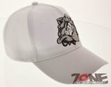 NEW! BULLDOG GLITTER CAP HAT WHITE