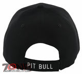 NEW! DOG PITBULL SHADOW BALL CAP HAT BLACK