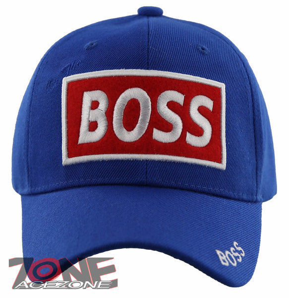 NEW! I'M THE BOSS BALL CAP HAT ROYAL BLUE