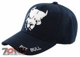 NEW! PIT BULL DOG PITBULL BALL CAP HAT NAVY