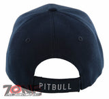 NEW! PIT BULL DOG PITBULL BALL CAP HAT NAVY