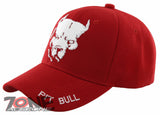 NEW! PIT BULL DOG PITBULL BALL CAP HAT RED