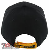 NEW! PITTSBURGH PENNSYLVANIA PA STATE USA BASEBALL CAP HAT BLACK