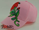 WHOLESALE NEW! RED ROSE CAP HAT PINK