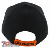 NEW! SAN FRANCISCO CALIFORNIA CA STATE USA BASEBALL CAP HAT BLACK